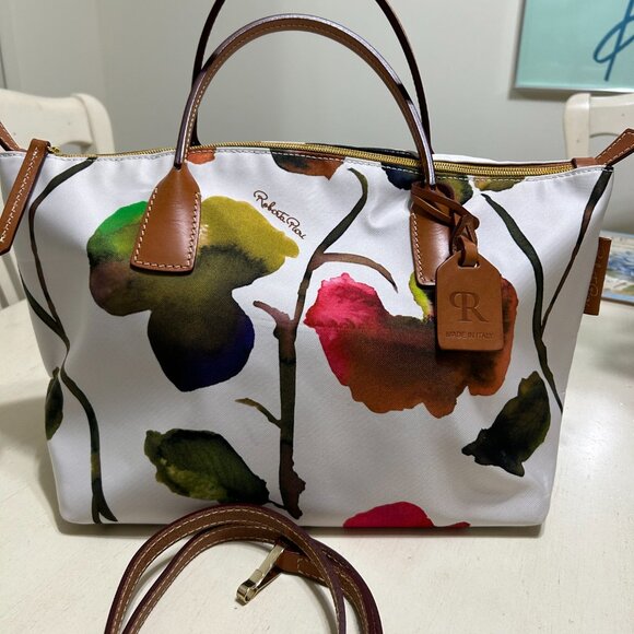 Dooney & Bourke For Roberto Pieri Print Fabric Handbag - Picture 1 of 4